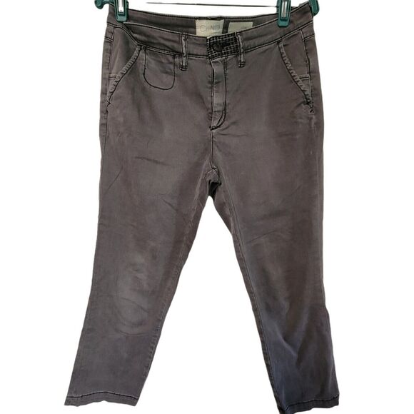 CHINO By Anthropologie Cropped Slim Cotton Blend Pants Size 28 - Picture 7 of 7